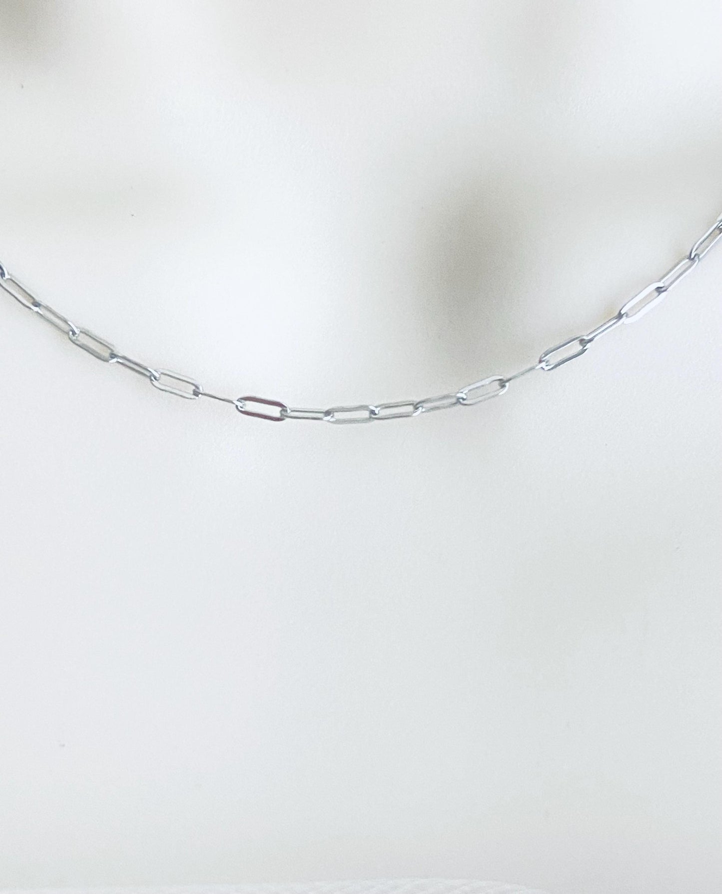 Minimalist Stainless Steel Mini Paperclip Chain Necklace