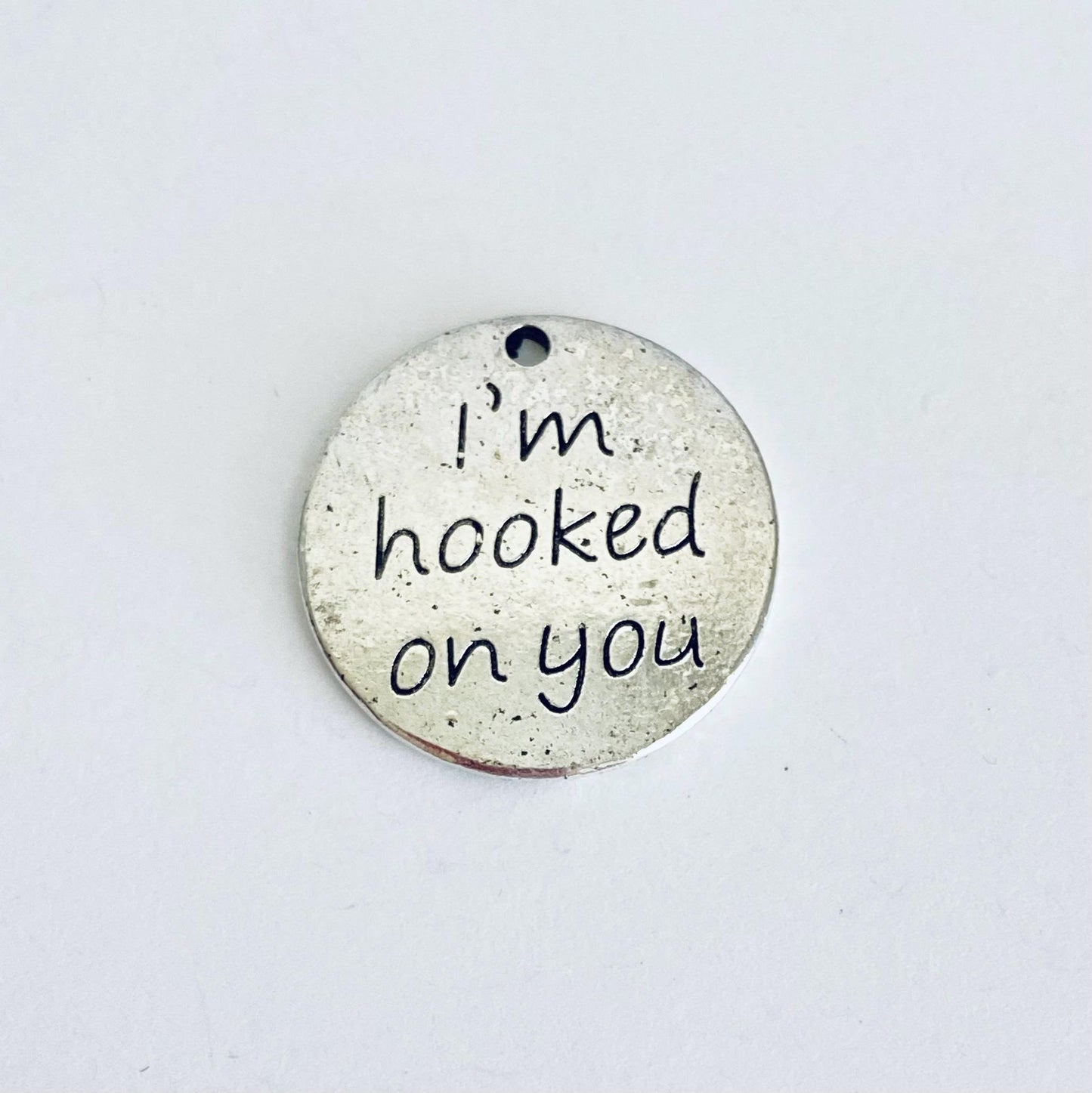 Base Metal I am Hooked On You Charm