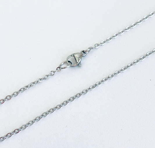 Minimalist Stainless Steel Flat Cable Chain Necklace