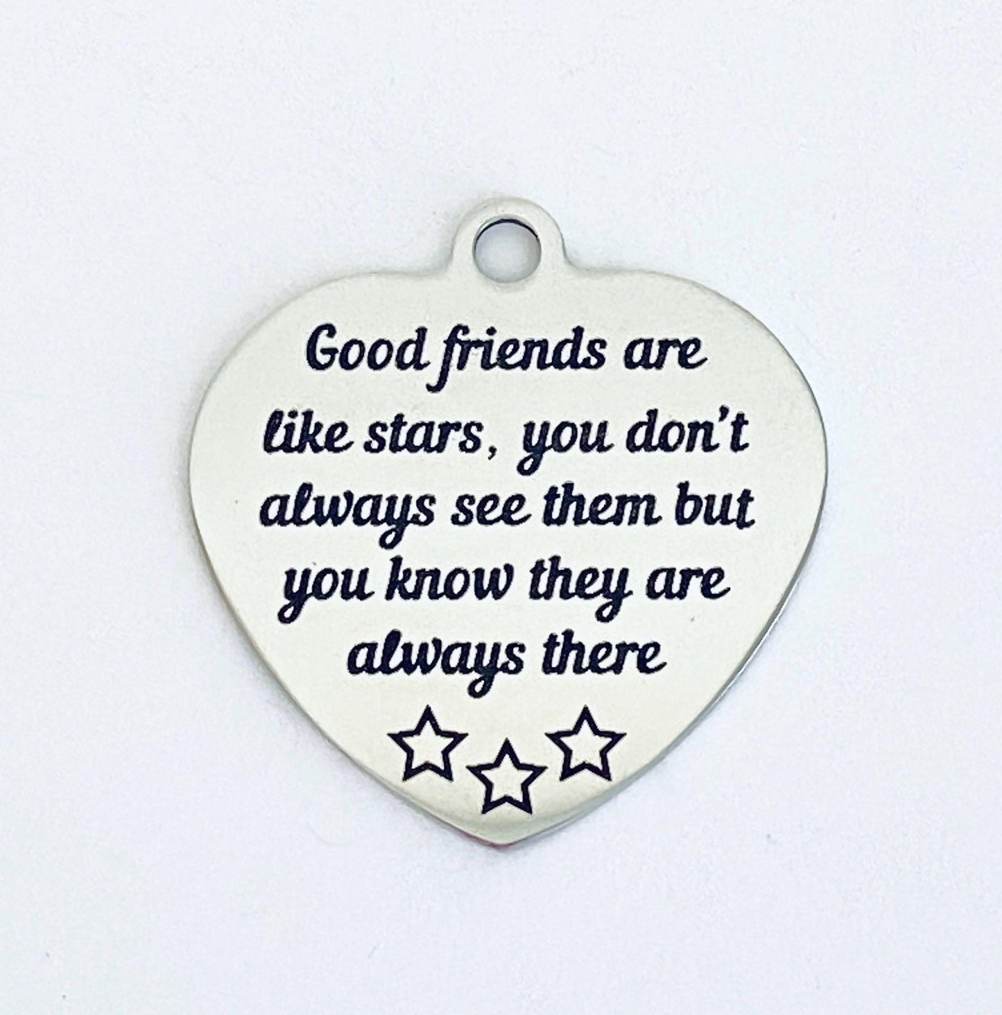 LARGE Stainless Steel Friendship Charm