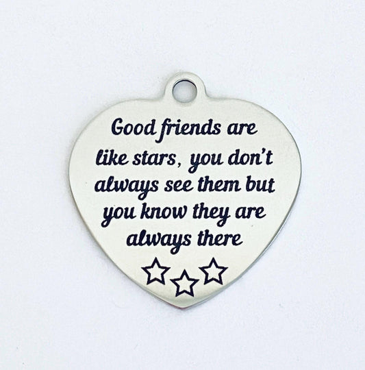 LARGE Stainless Steel Friendship Charm