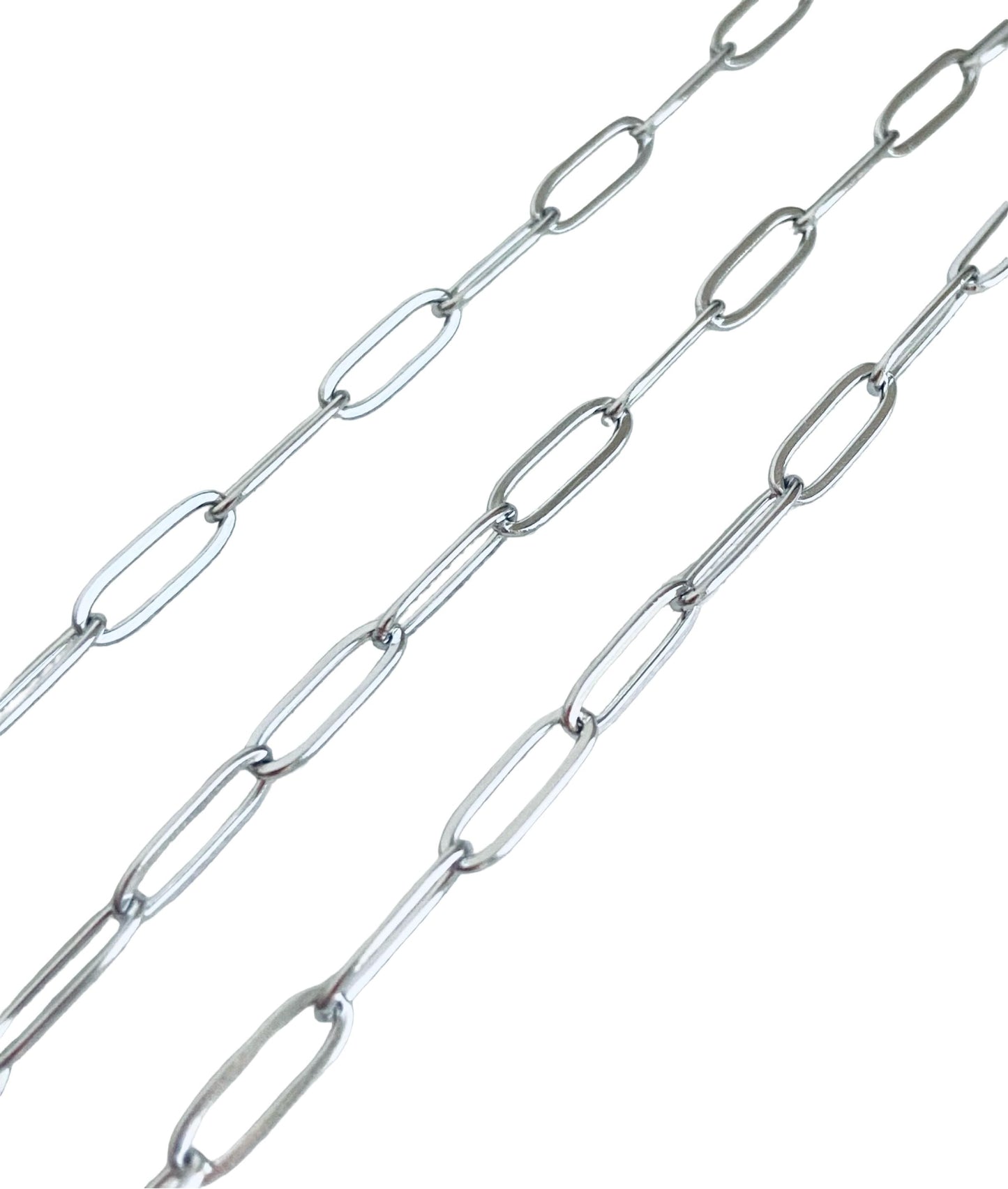 4x12mm Paperclip Chain for Jewelry Making – Stainless Steel or Gold over Stainless Steel • Modern Link Chain for Necklaces & Bracelets