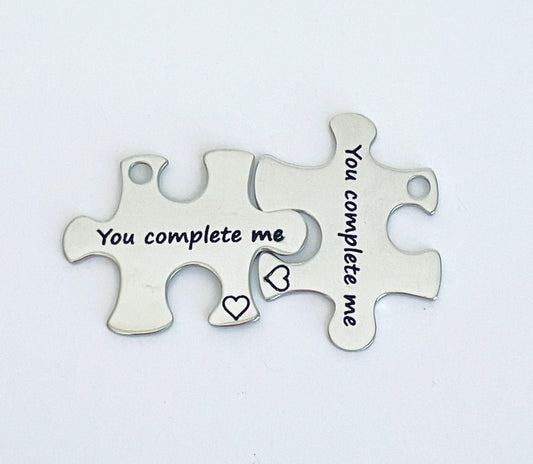 You Complete Me Puzzle Charm