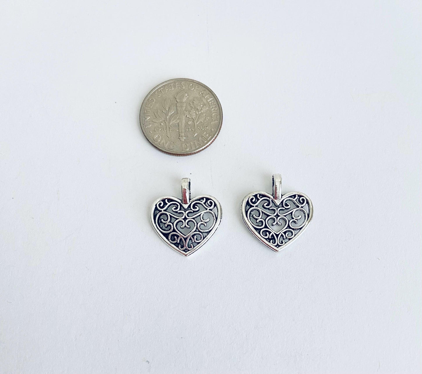 Filigree Heart Charm