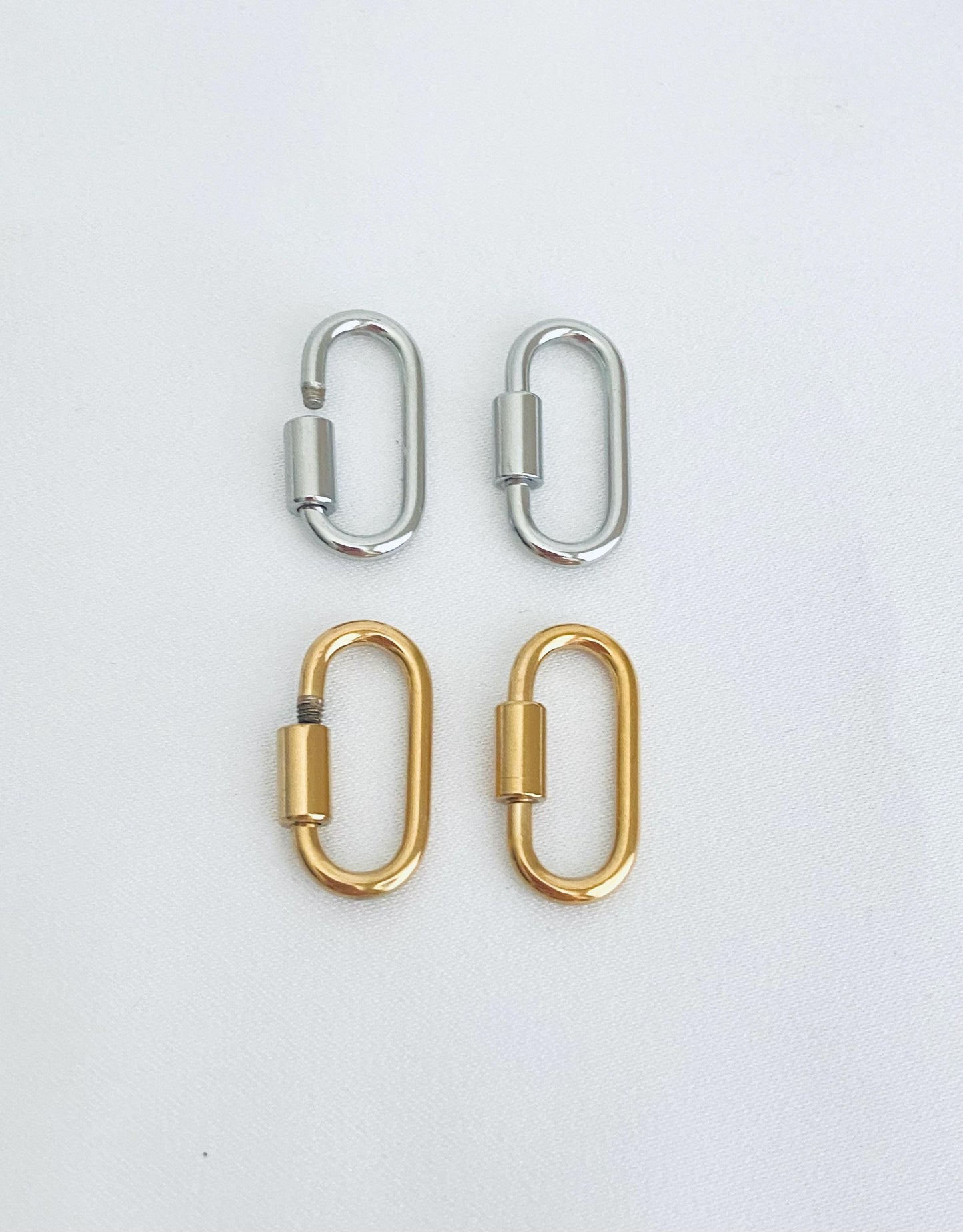 Stainless Steel Oblong Connector Clasp (10mm x 21mm)