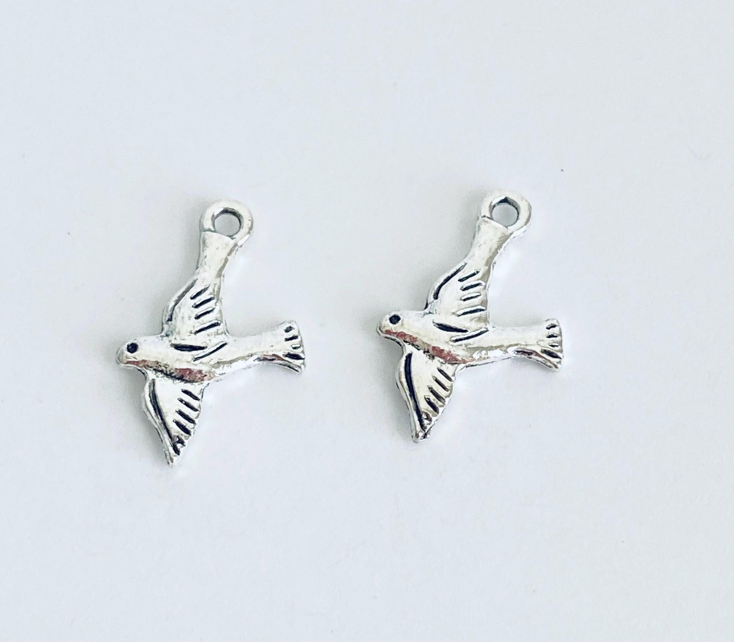 Base Metal Dove Charm