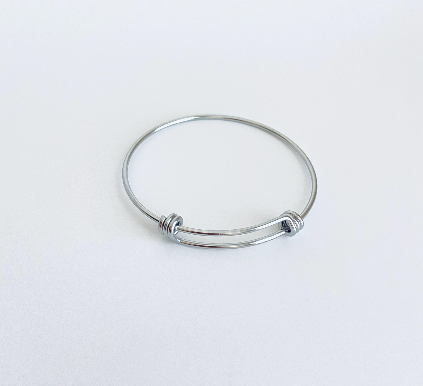 Stainless Steel Adjustable Bangle Bracelet
