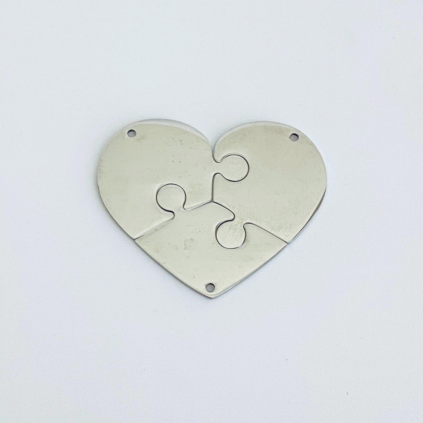 Engravable Stainless Steel Broken Heart Blanks
