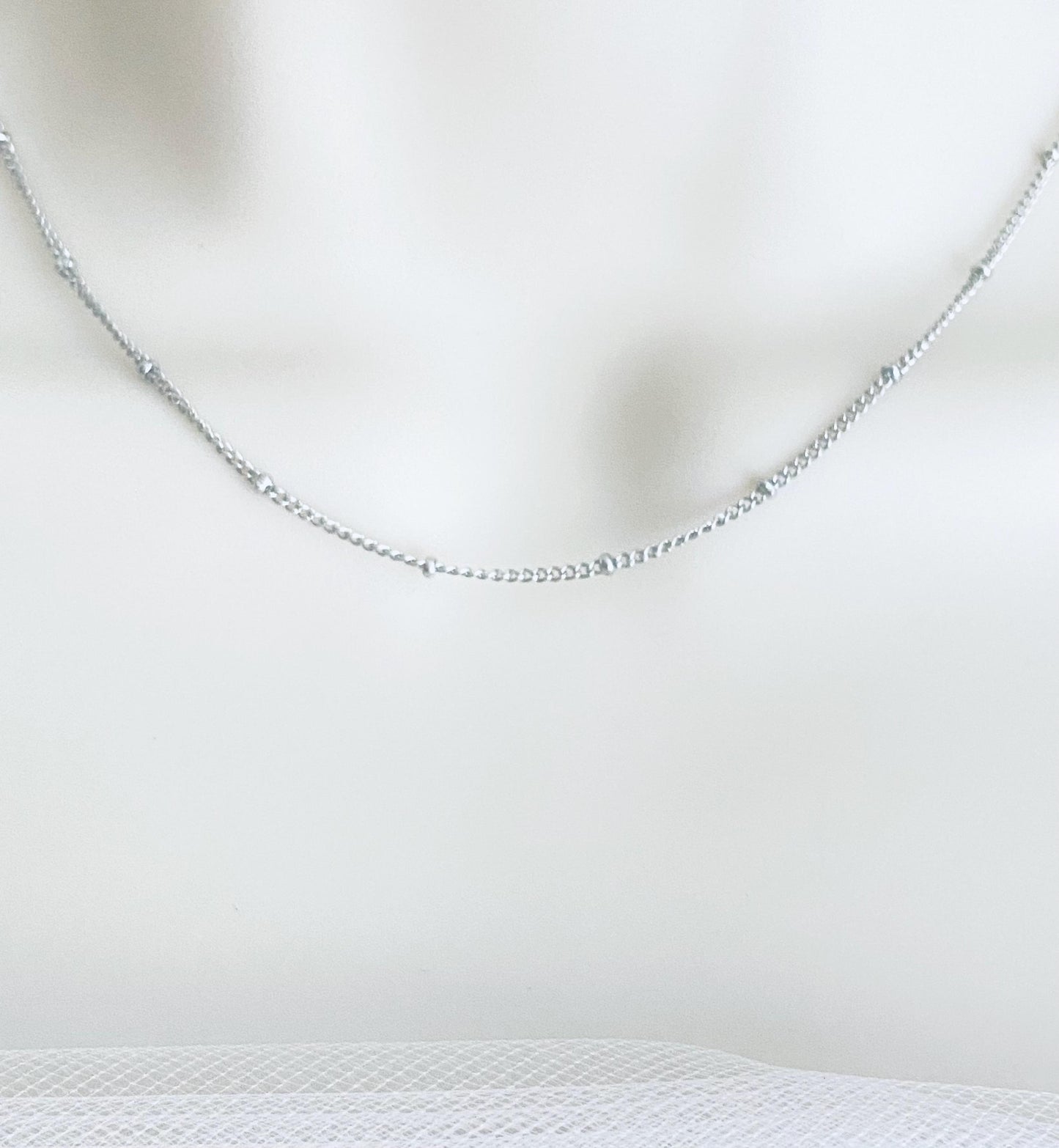 Minimalist Stainless Steel Satellite Chain Necklace