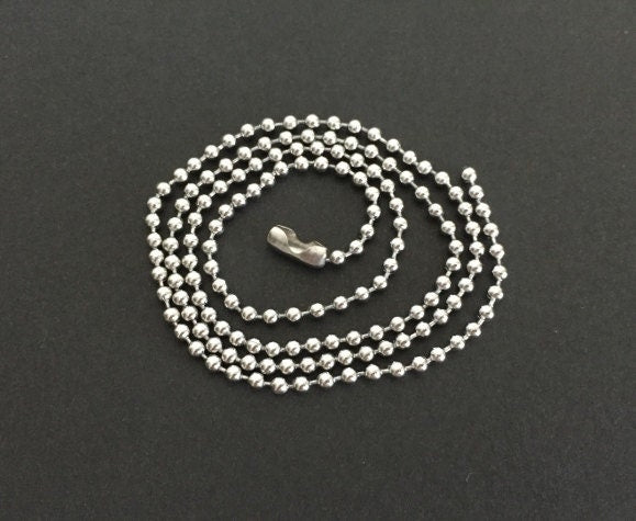 2.4mm Stainless Steel Ball Chain Necklace