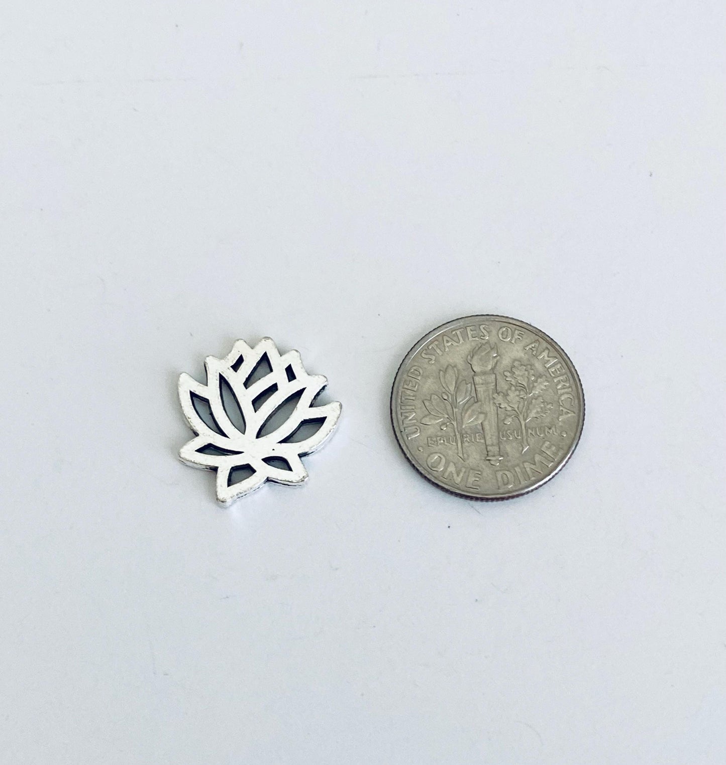 Base Metal Lotus Flower Charm