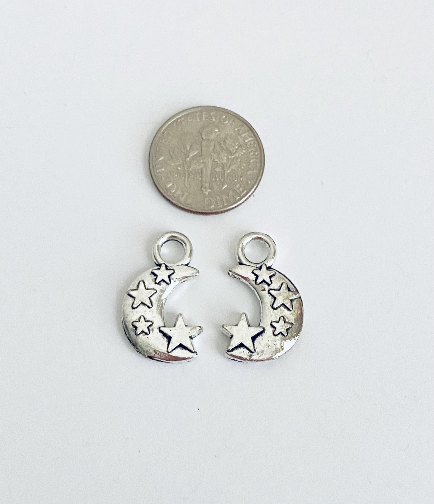Base metal Moon & Stars Charm