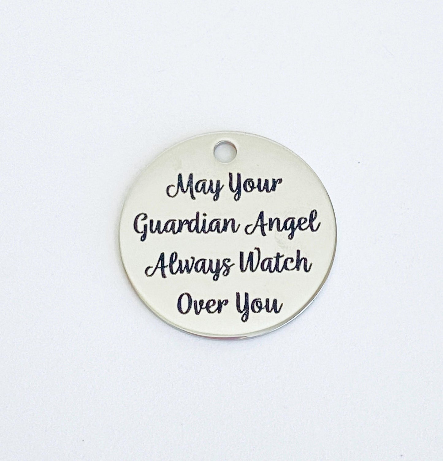 Stainless Steel Guardian Angel Charm