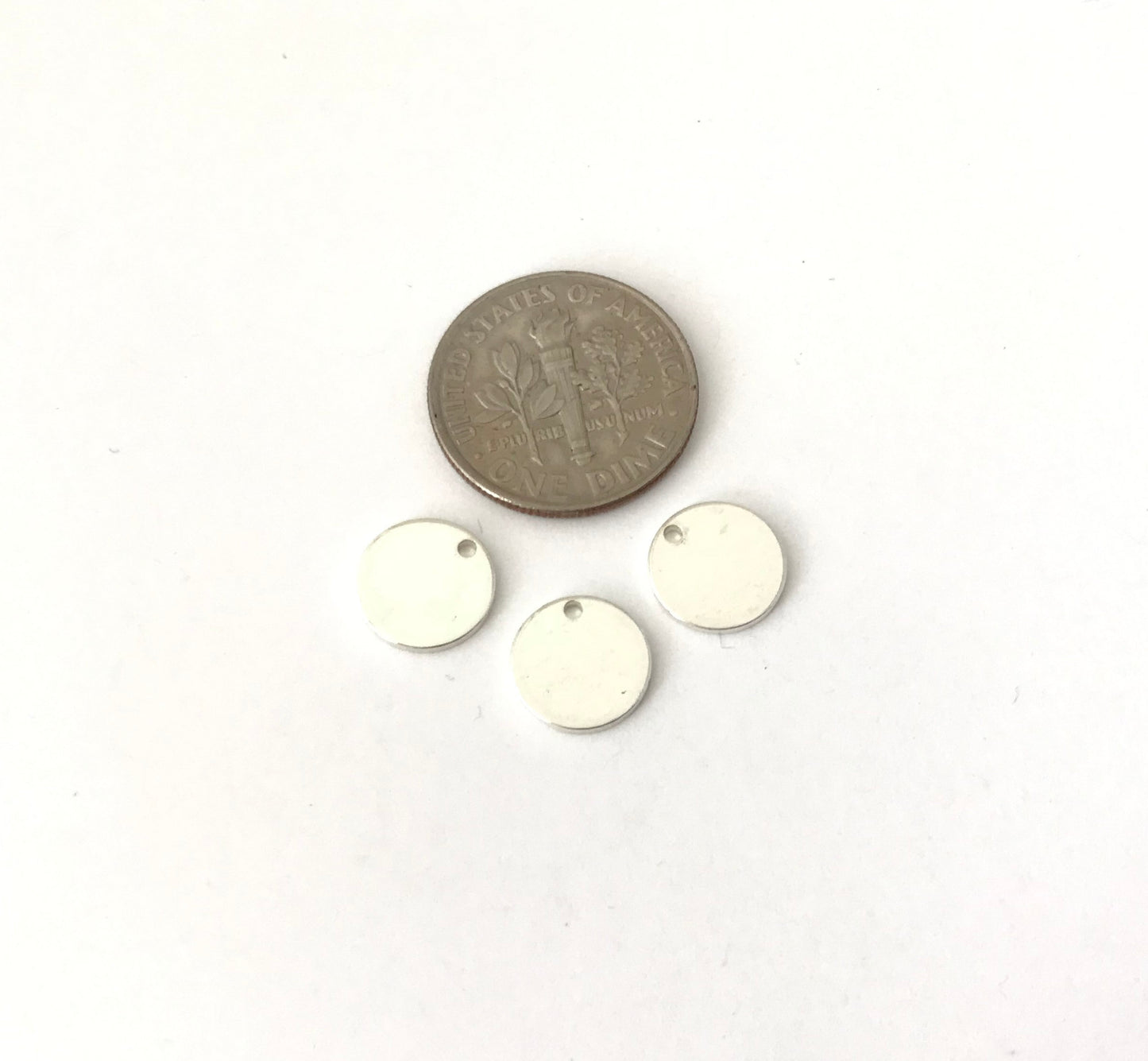 Small 925 Sterling Silver Blank Disc