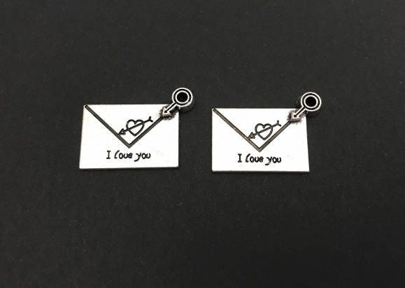 I Love You Envelope Charm