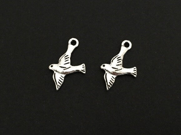 Base Metal Dove Charm