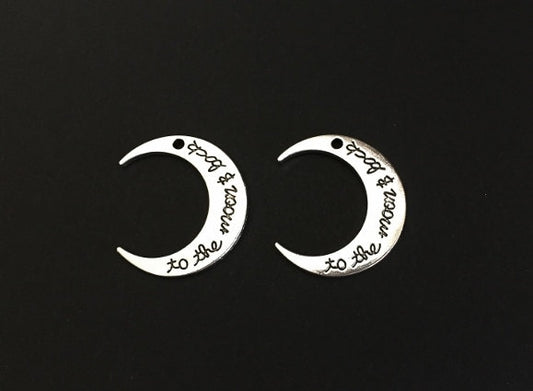 Large Crescent Moon Charm