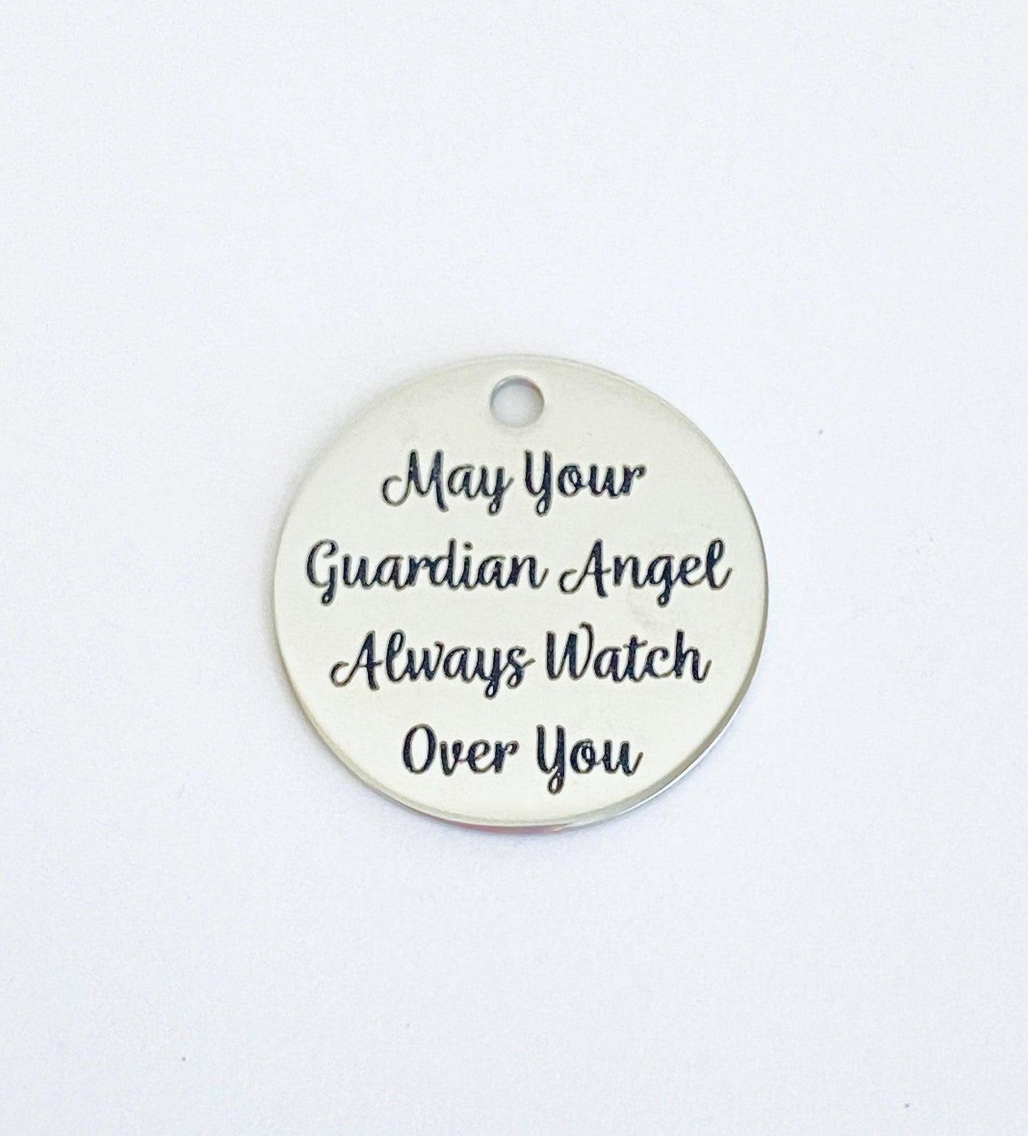 Stainless Steel Guardian Angel Charm