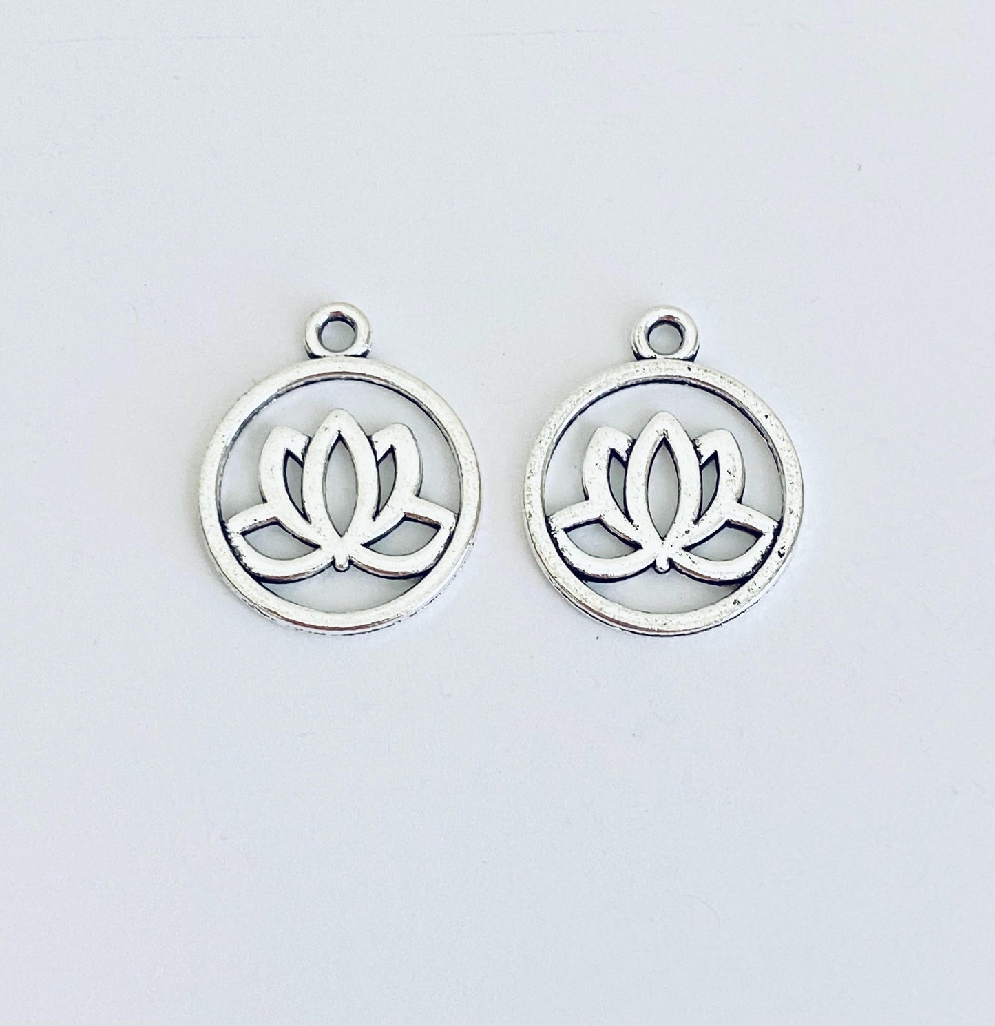 Base Metal Lotus Flower Charm
