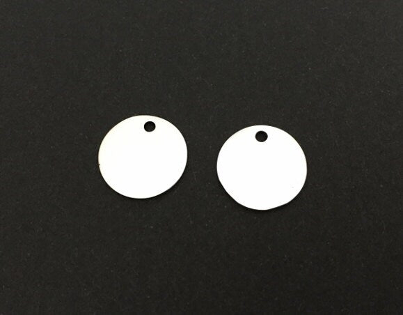 13mm Engravable Stainless Steel Round Blank Tag