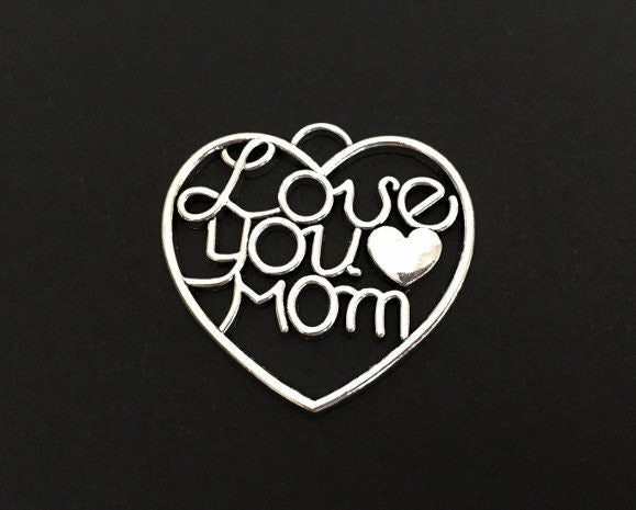 Large Love You Mom Charm