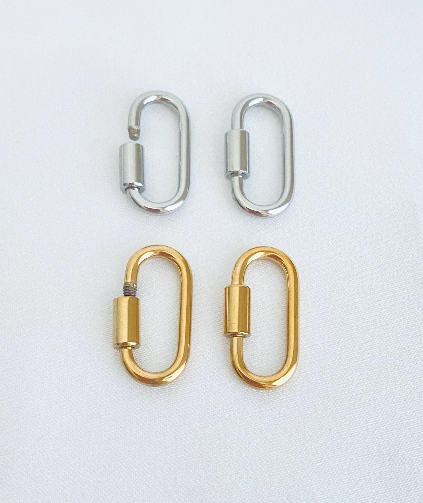 Stainless Steel Oblong Connector Clasp (10mm x 21mm)