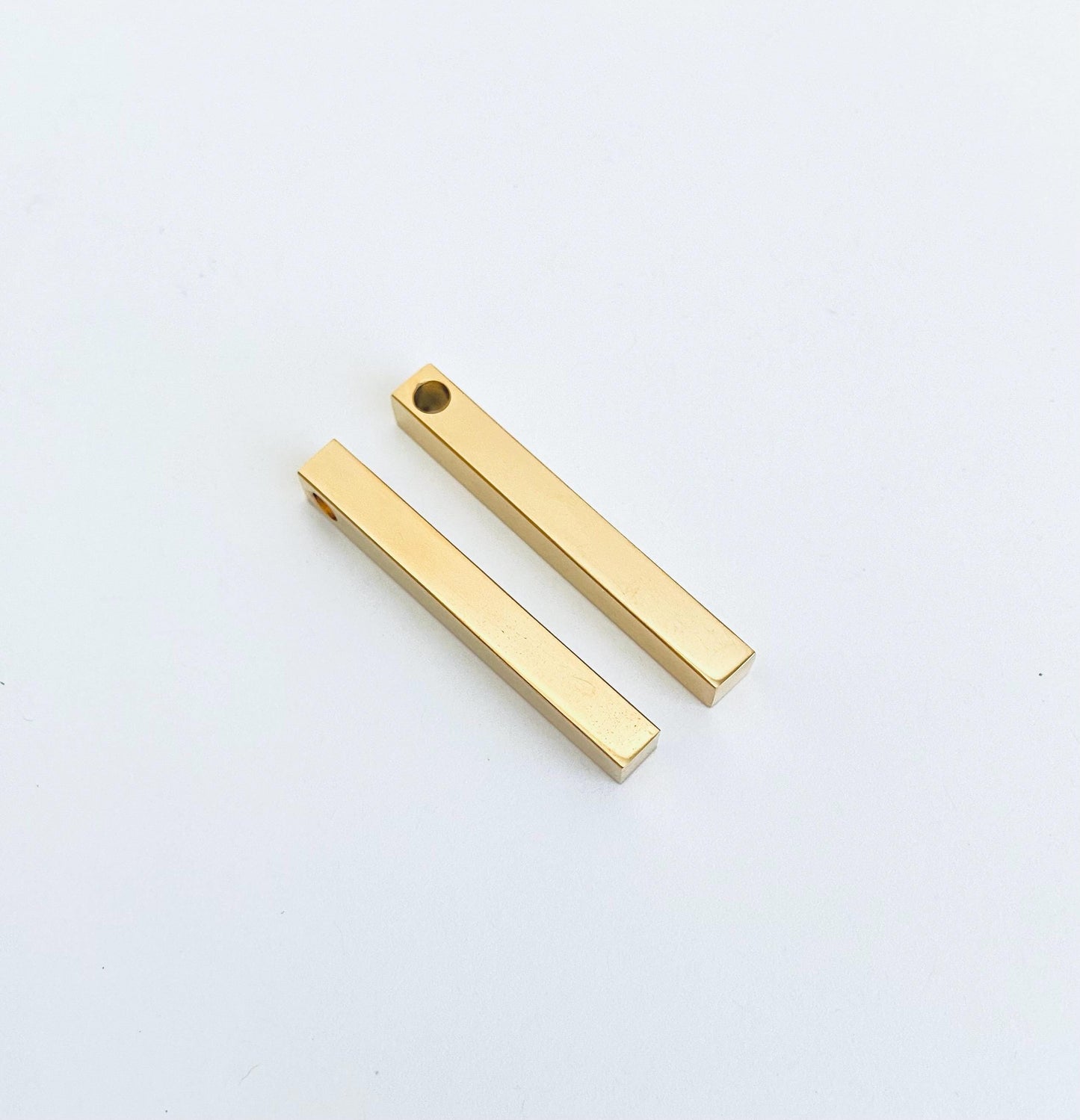 4-Sided Gold Stainless Steel Long Blank (5mm x 40mm)