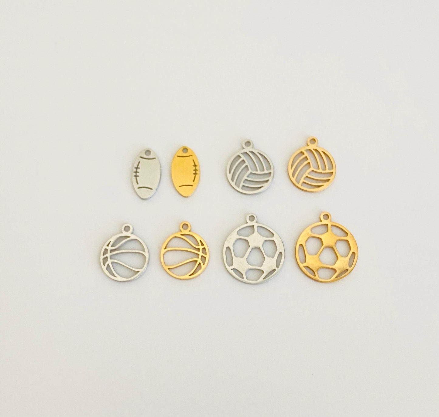 Stainless Steel Sports Charm • Football • Volleyball • Basketball • Soccer Charm