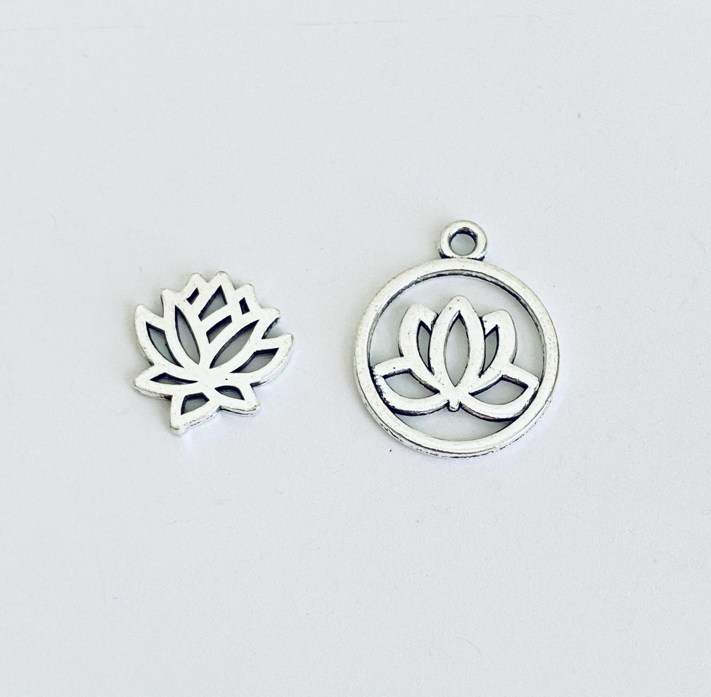 Base Metal Lotus Flower Charm