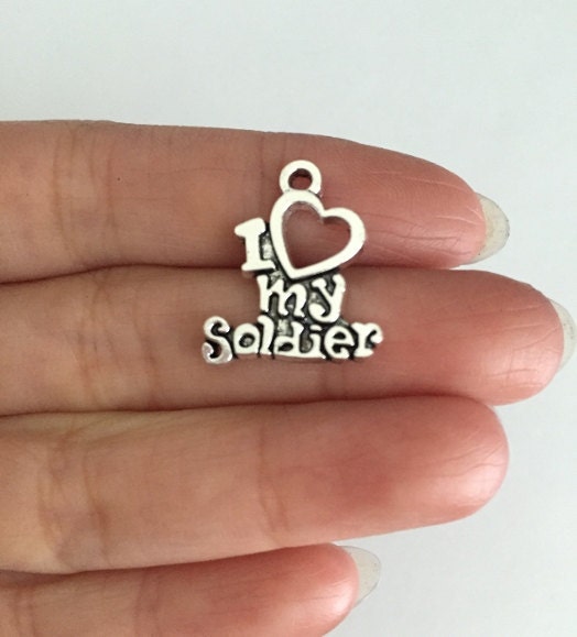 I Love My Soldier Charm