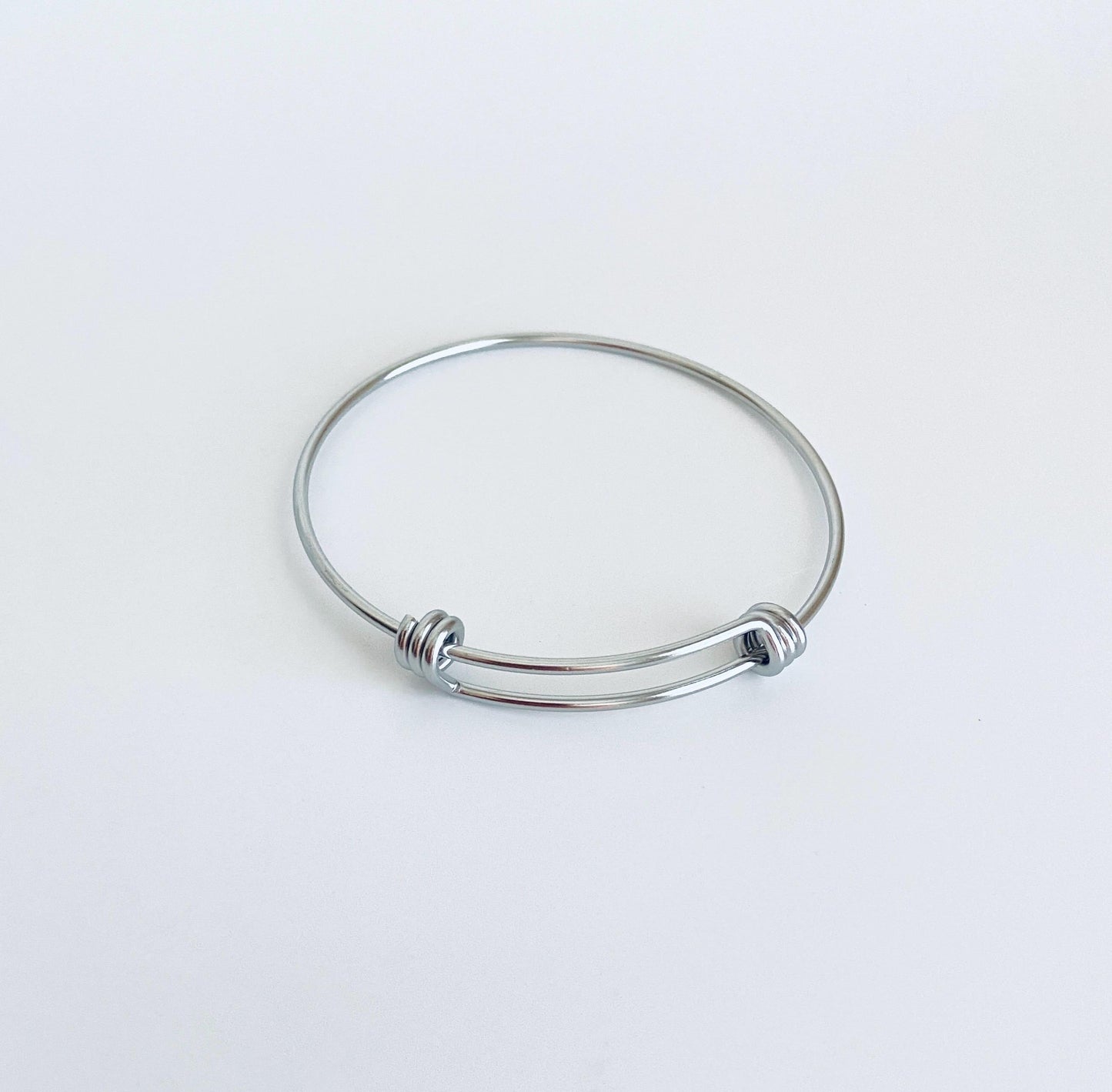Stainless Steel Adjustable Bangle Bracelet