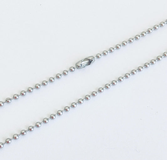 2.4mm Stainless Steel Ball Chain Necklace