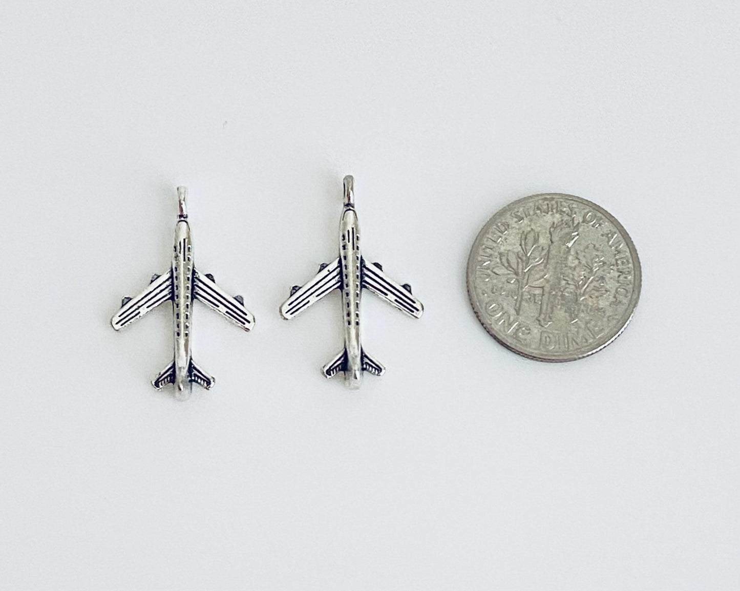 Base Metal Airplane Charm