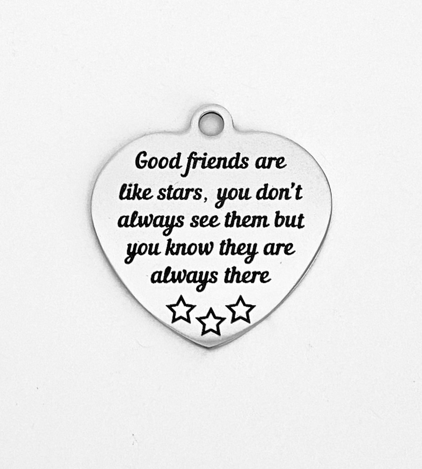 LARGE Stainless Steel Friendship Charm