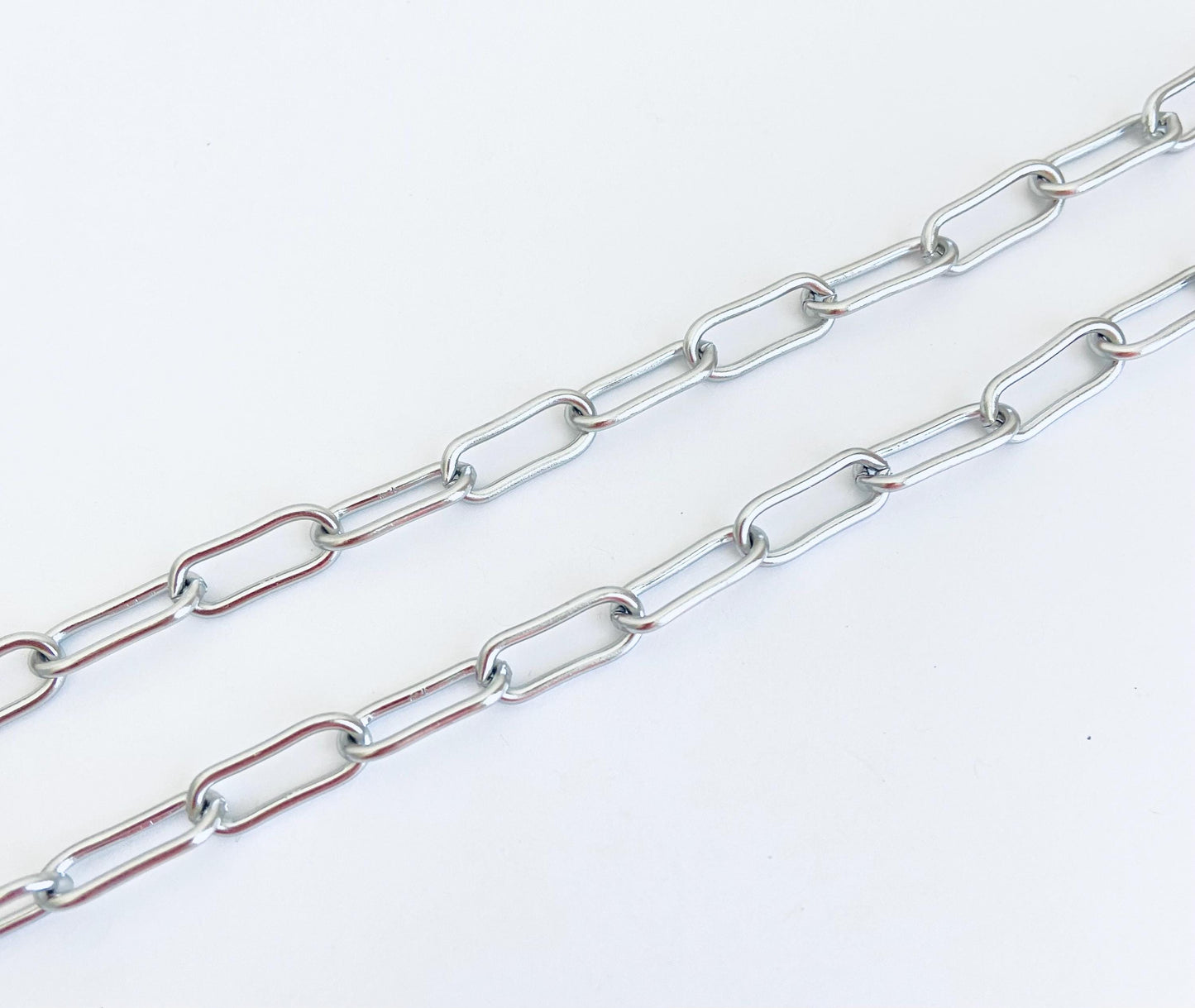 7x17mm Stainless Steel Paperclip Chain for Jewelry Making • Large Paperclip Link Chain for Necklaces, Bracelets & DIY Jewelry